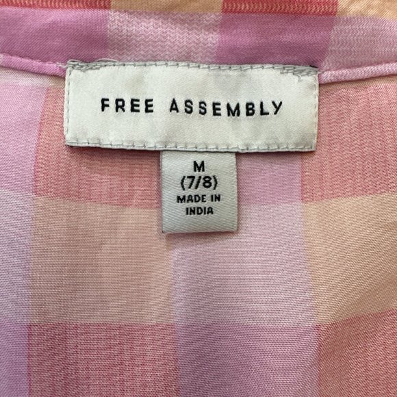 NWT Free Assembly Pink Check FA Caftan Tunic Dress, Girl's size M (7/8) - Picture 8 of 8